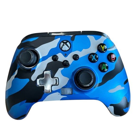 PowerA / PDP Microsoft XBOX ONE Wired‎ Controller Blue Camo Untested No Cord - Picture 1 of 5